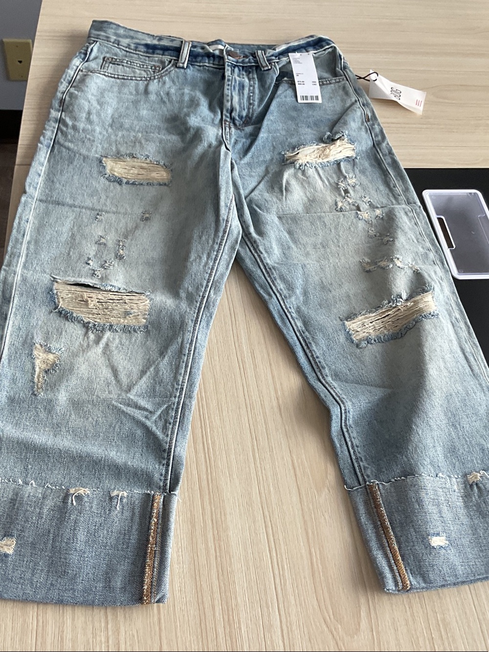 Bogs Women's Relaxed Distressed Light Blue Jeans